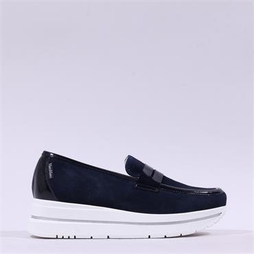 Marco Moreo Pompei Slip On Platform - Navy Suede